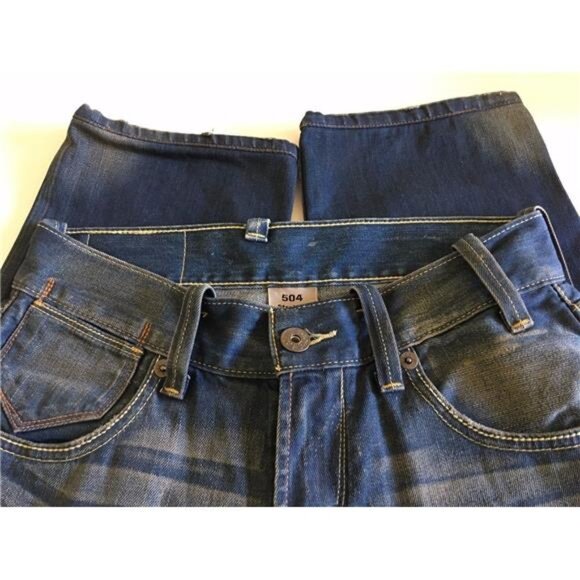 Y2K Levi's 504 Straight Dark Wash 100% Cotton Women's 30" Waist X 31" Lenght - Picture 4 of 7